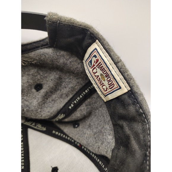 Mitchell Ness San Antonio Spurs Hardwood Classics Wool Snapback Hat Gray Black - Picture 6 of 7